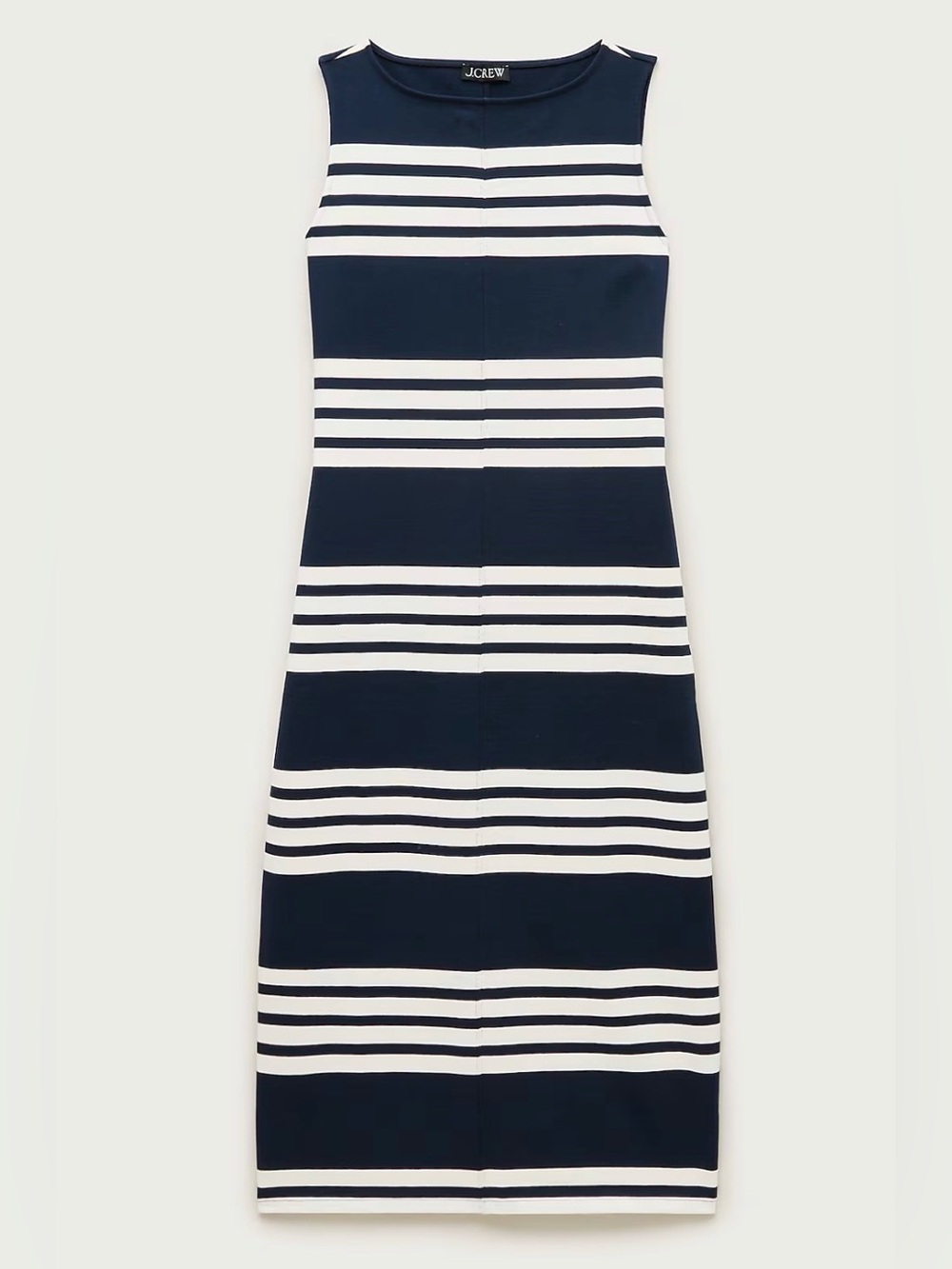 Midi dress in striped mariner cloth